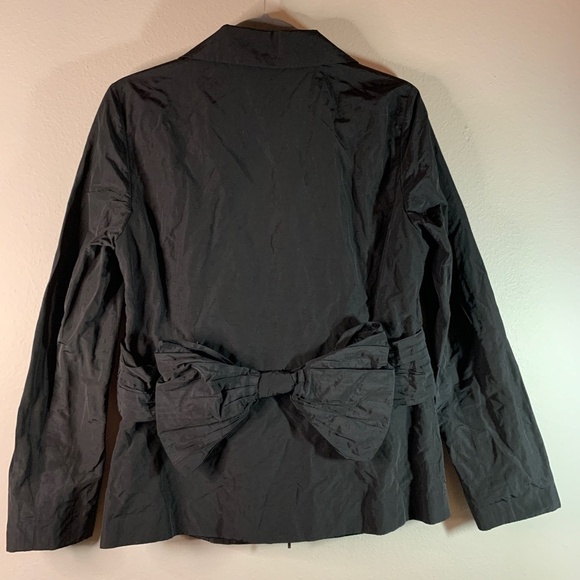 Doncaster Collection Size 8 Black Metalic Sparkle Jacket Bow in Back 3/4 Zip - Picture 13 of 13
